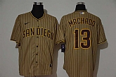 Padres 13 Manny Machado Brown Nike 2020 Cool Base Jersey,baseball caps,new era cap wholesale,wholesale hats